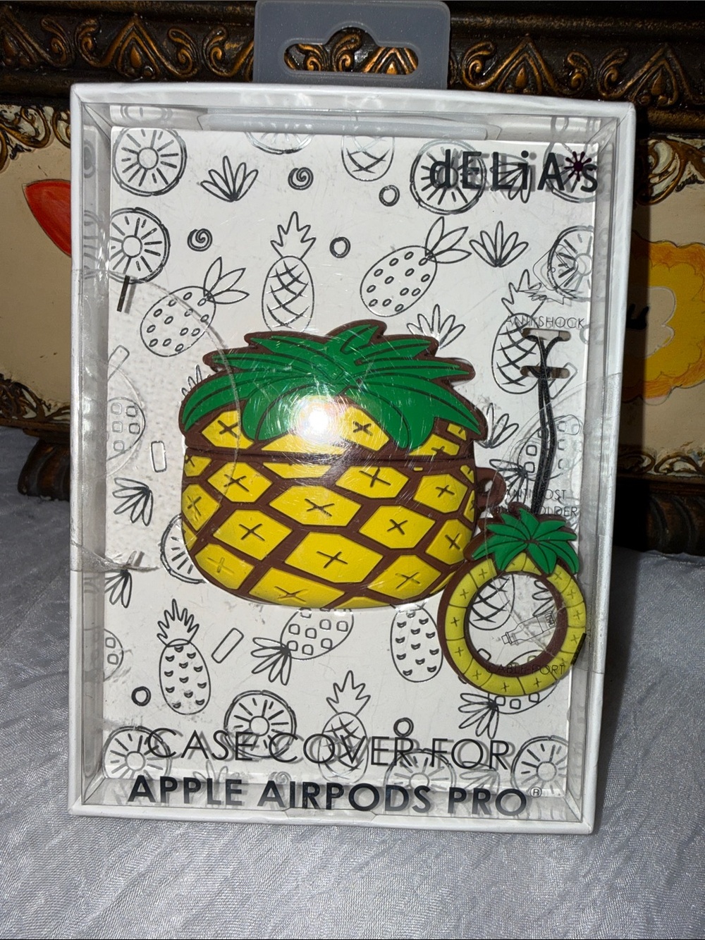 dELiA*s Pineapple Silicone AirPods Pro Case in Yellow and Green